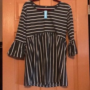Striped maternity top